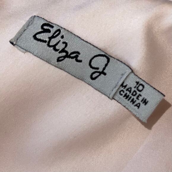 Eliza J Fit & Flare Dress Rose Gold Metallic Embellished Pearls - Picture 10 of 16